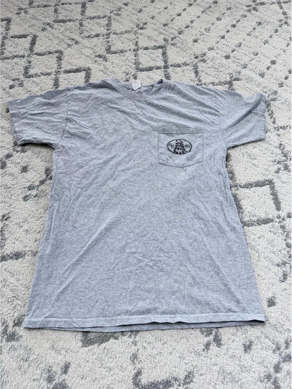 Gray Pocket Graphic T-Shirt